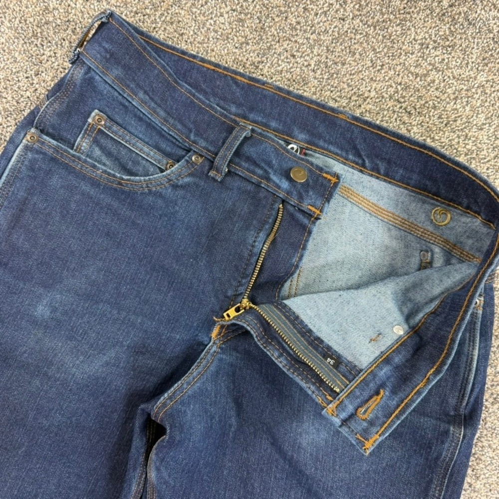 Origin USA Maine Made Dark Wash Straight Leg Fit Indigo Wash Denim Jeans Mens 34 - Picture 3 of 13